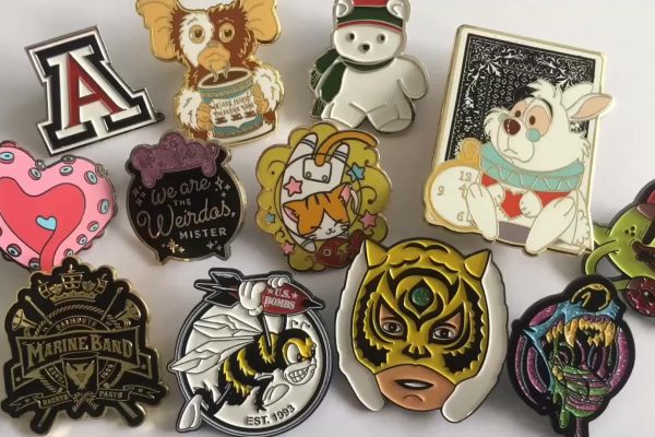 Soft enamel pin badges